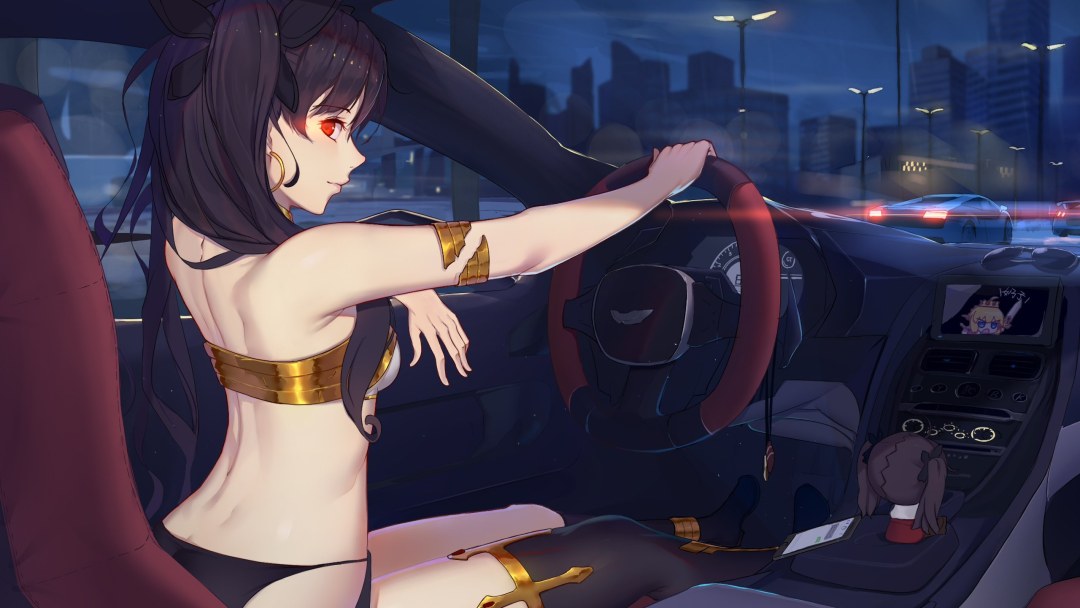Fate Grand Order Ishtar en el auto