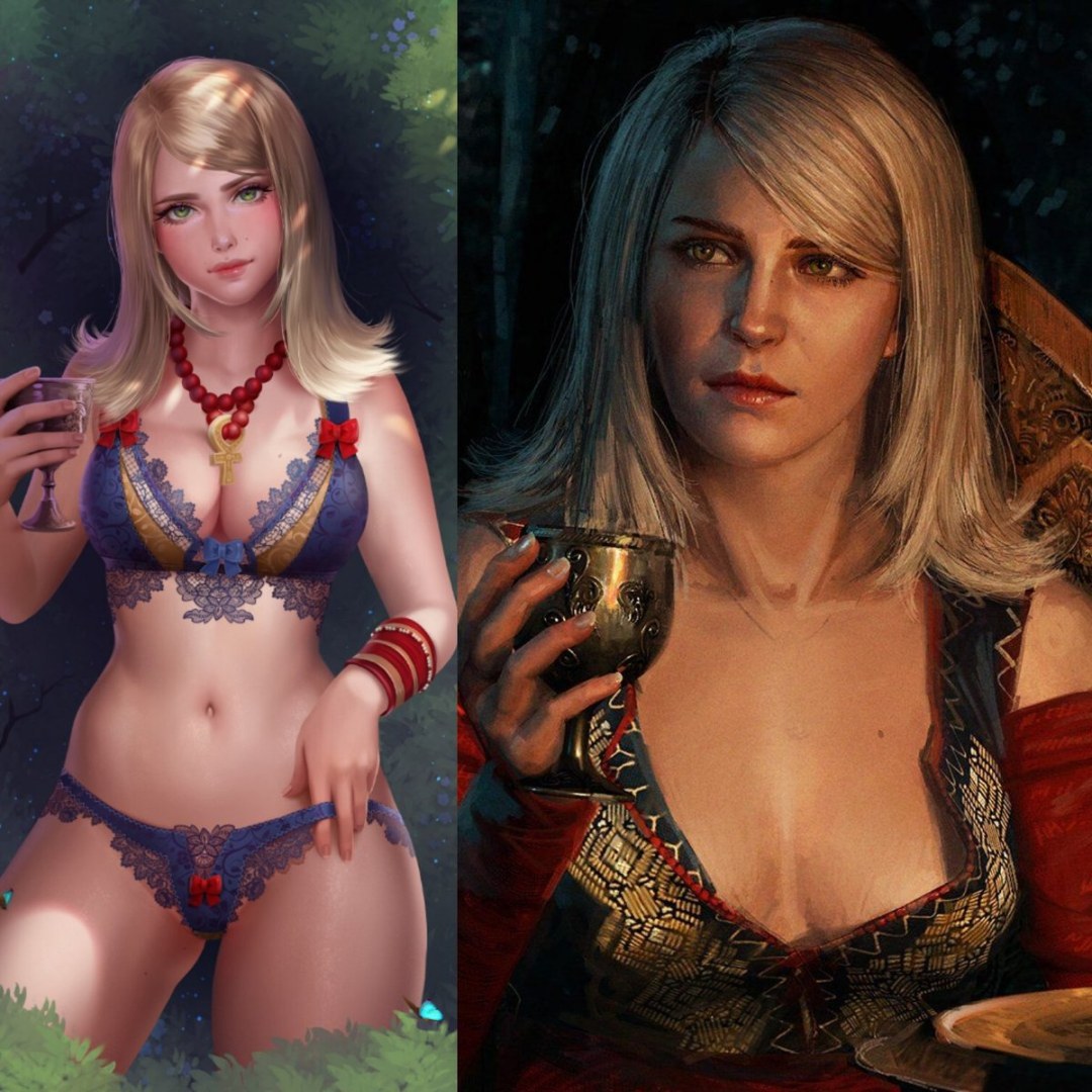 Witcher Tsiri en ropa interior