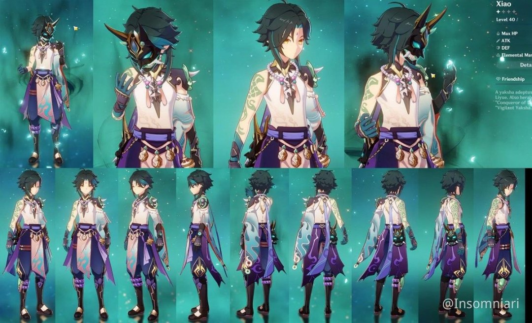 Xiao Genshin Impacto en pleno crecimiento
