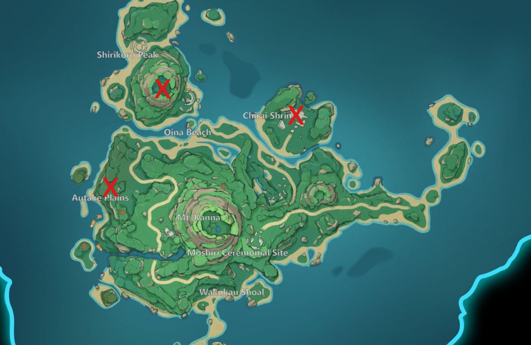 Monstrucción en la isla de Tsurumi Genshin