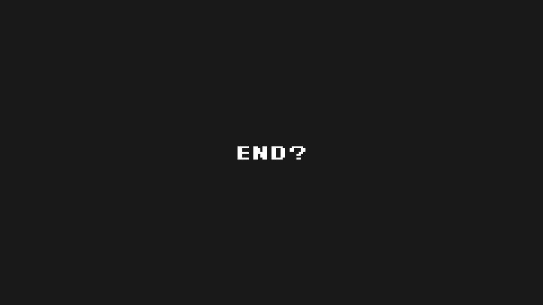 El final sobre un fondo negro