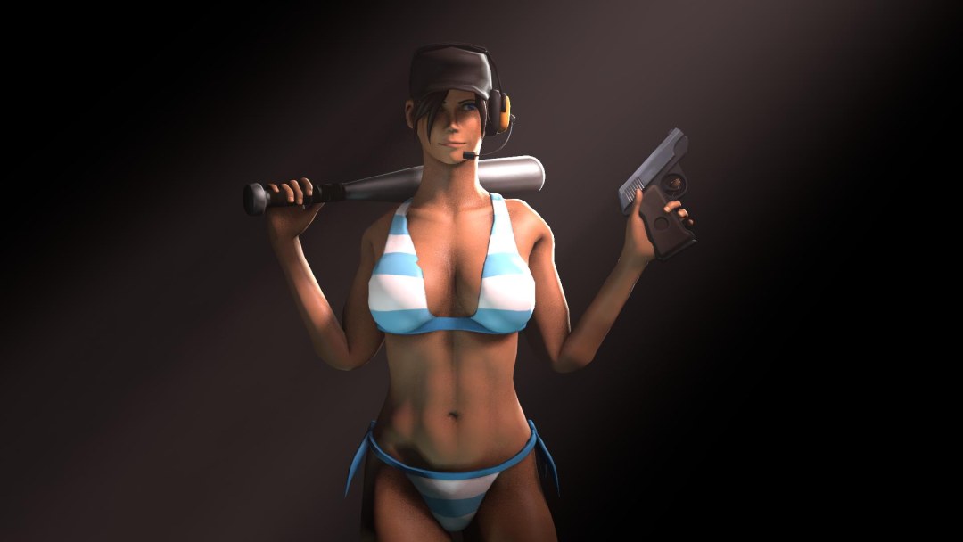 Tim Fortress 2 Scout Bikini Girl