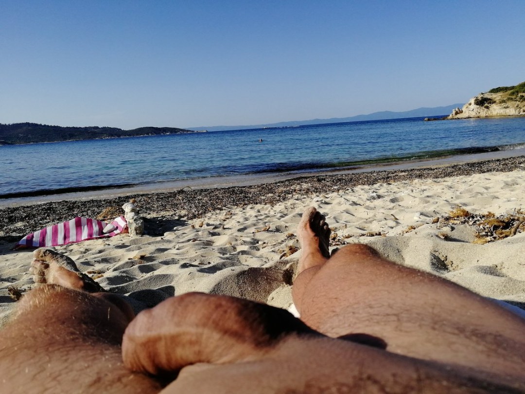 Amantes en la playa