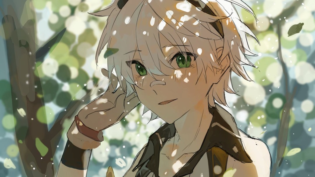 Genshin impacto en el fondo de pantalla en el teléfono