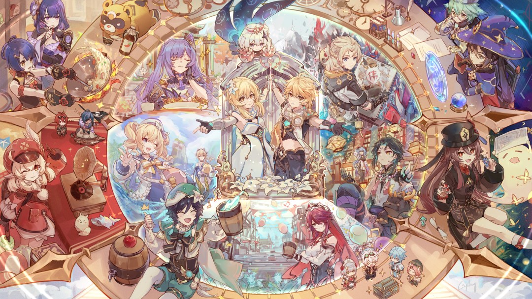 Genshin Wallpaper con todos los personajes