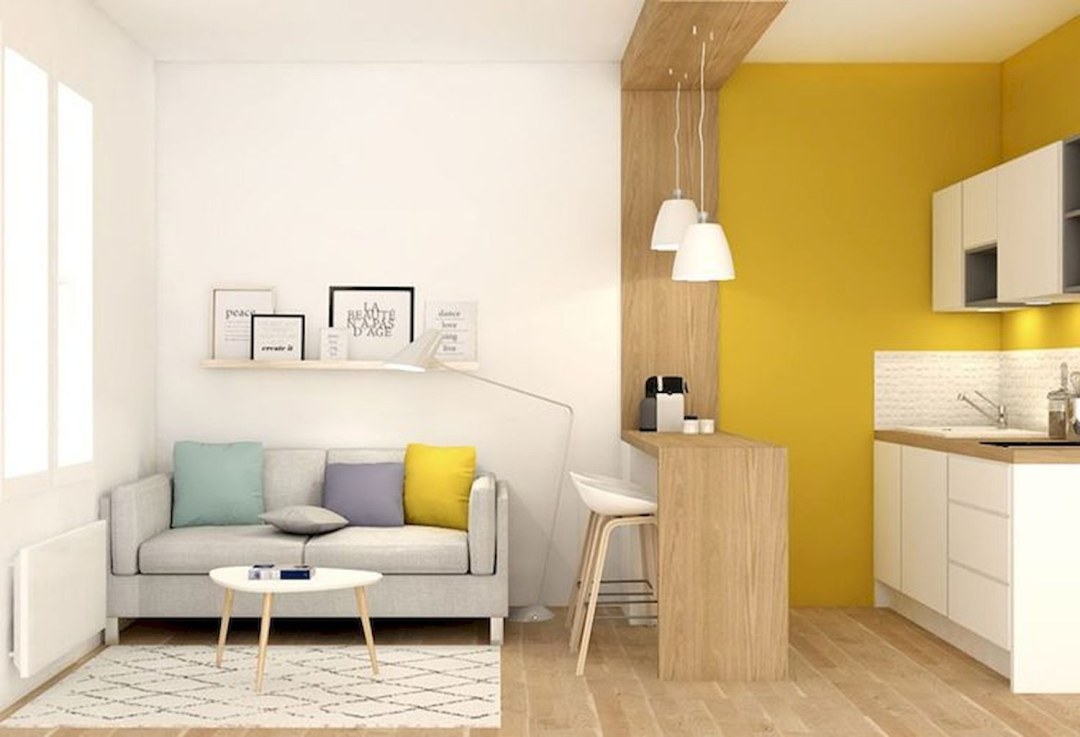 El color de las paredes en un apartamento pequeño