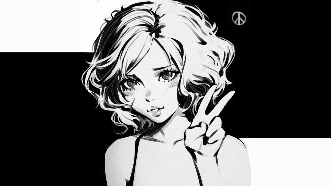 Anime de estilo blanco blanco