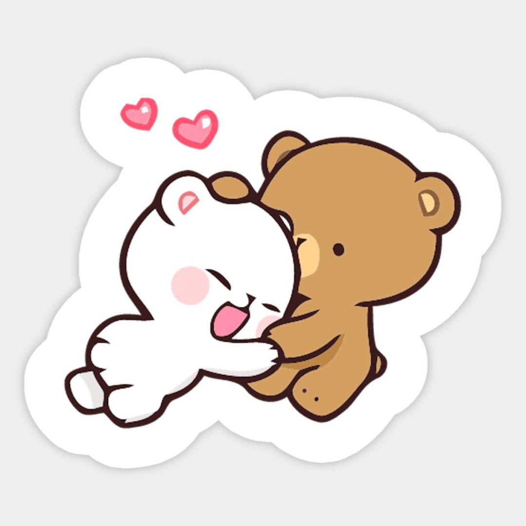 Pegatinas de oso mocha de leche