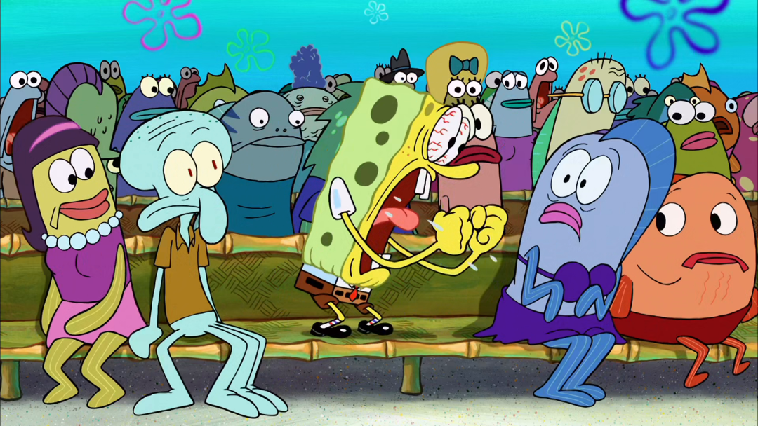 Esponja bob hace una pelota