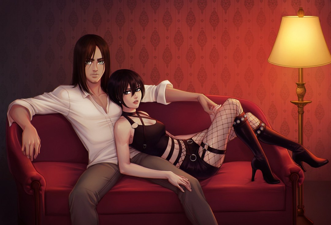 Eren y Mikasa