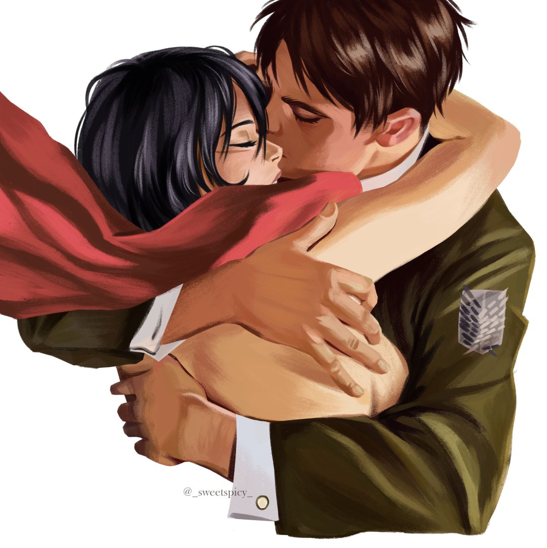 Ataque de los titanes Eren y Mikas 18