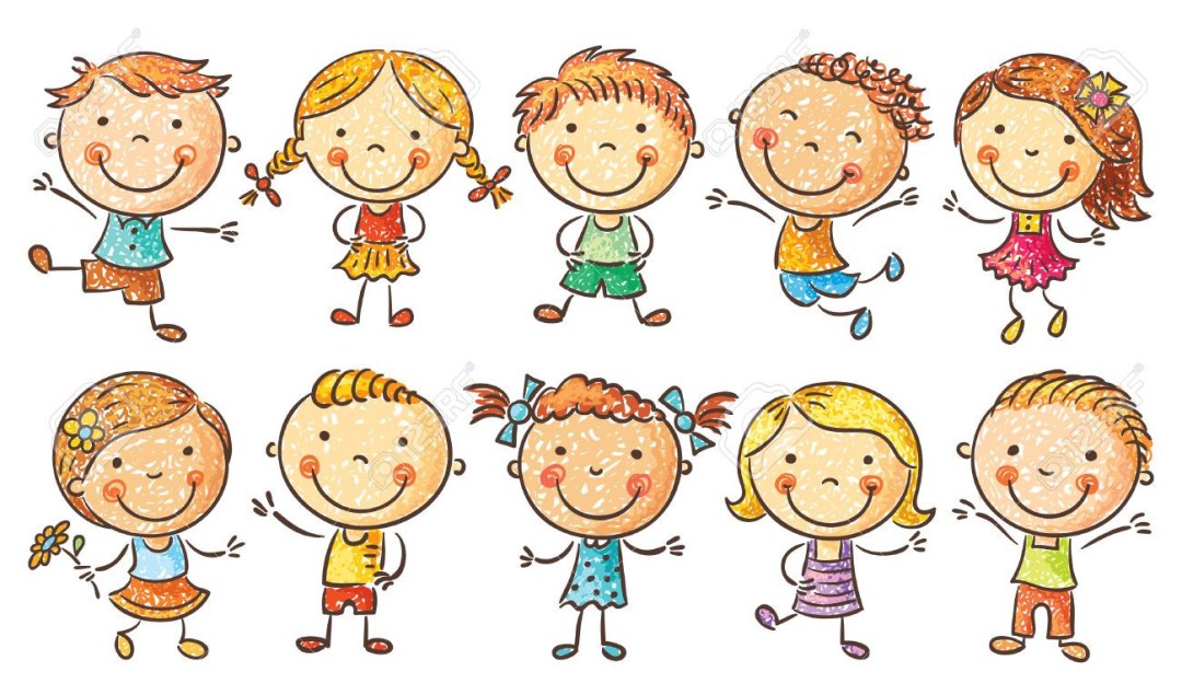 Niños estilizados y gozos