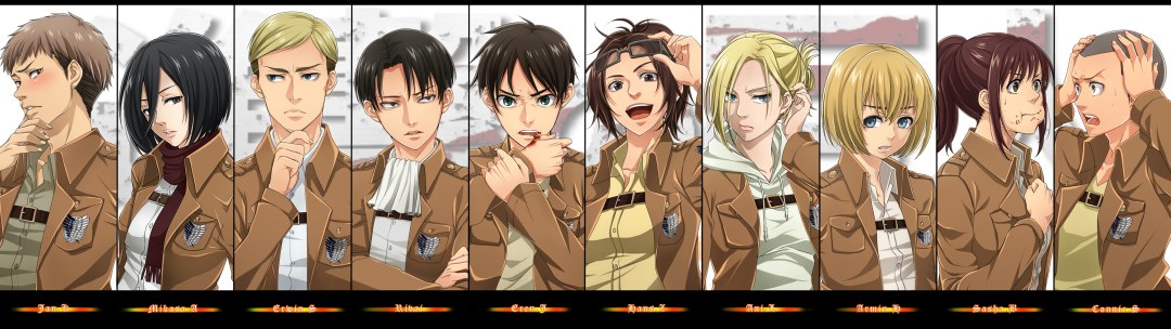 Armin Mikas Eren Levy y Hanji