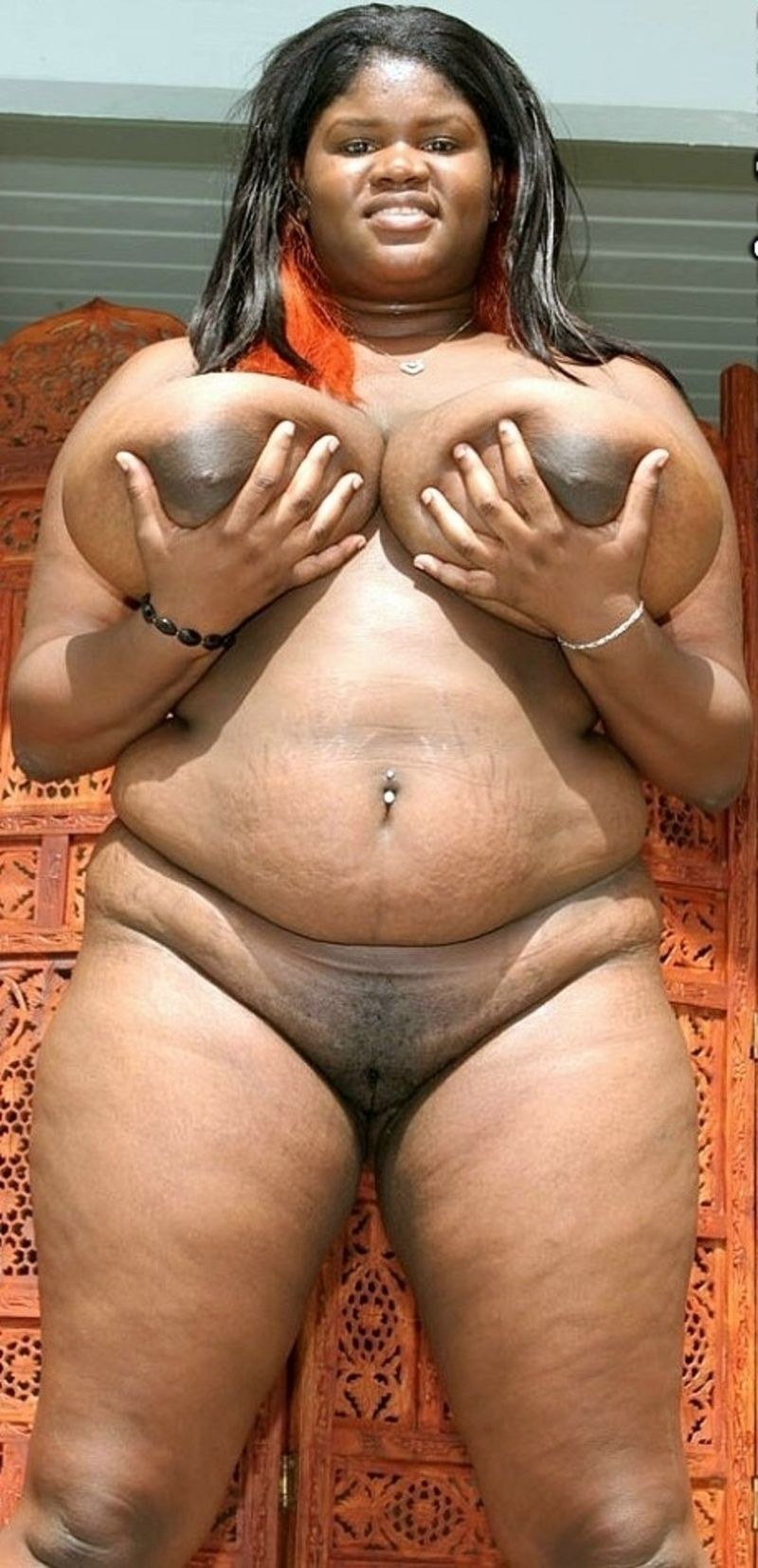 BBW africano desnudo