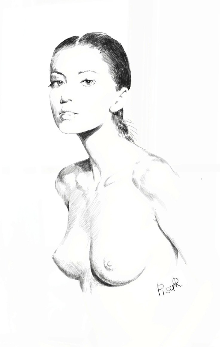 Los dibujos con un lápiz están desnudos