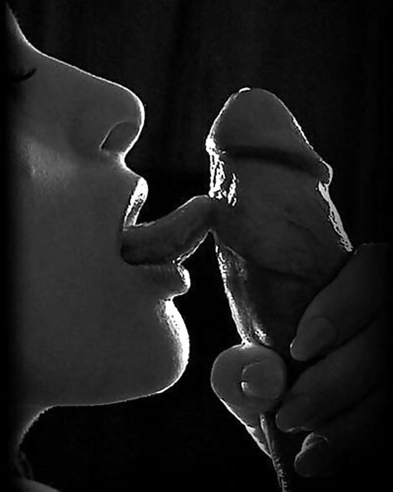 Beso erótico de un miembro