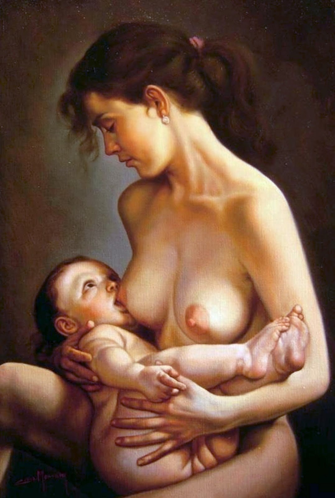 Maternidad al estilo de desnudos
