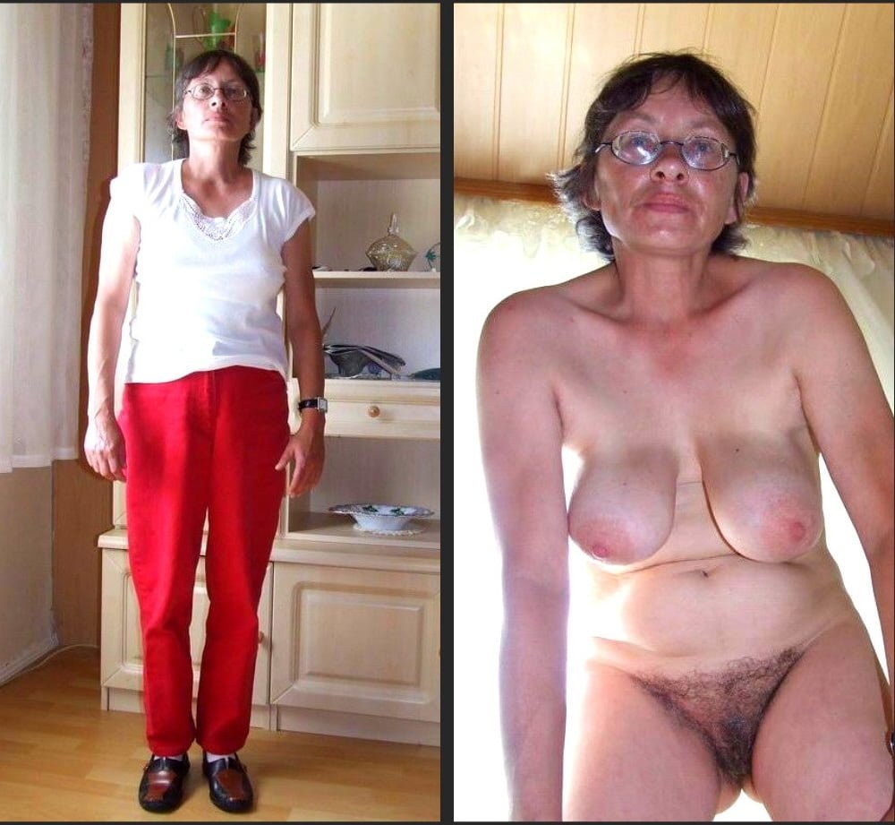 Ancianas con rayas vestidas