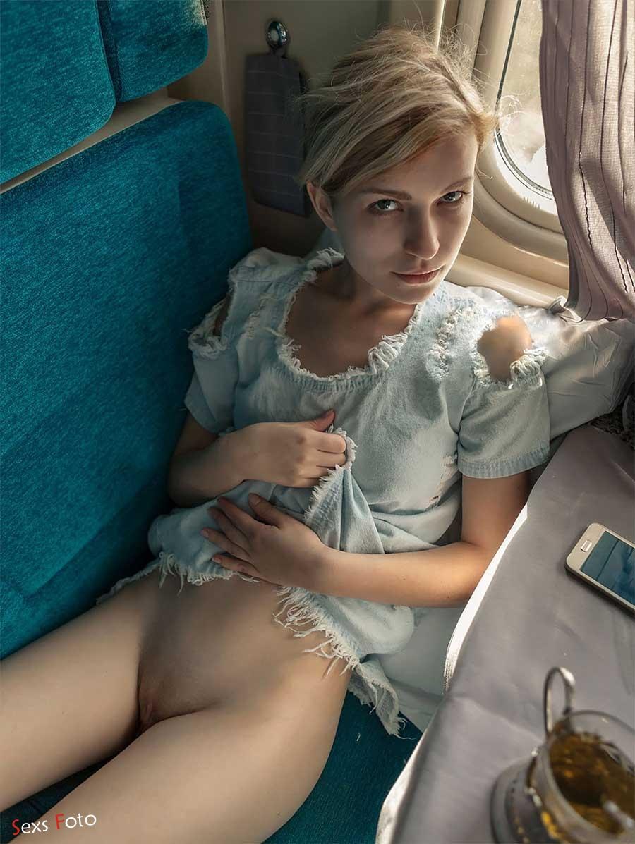 Kiselev Pavel en un tren