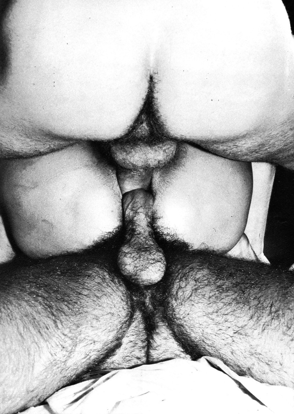 Doble penetración Negro Blanco Retro