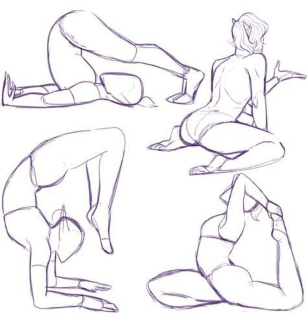 Pose erótica para el dibujo