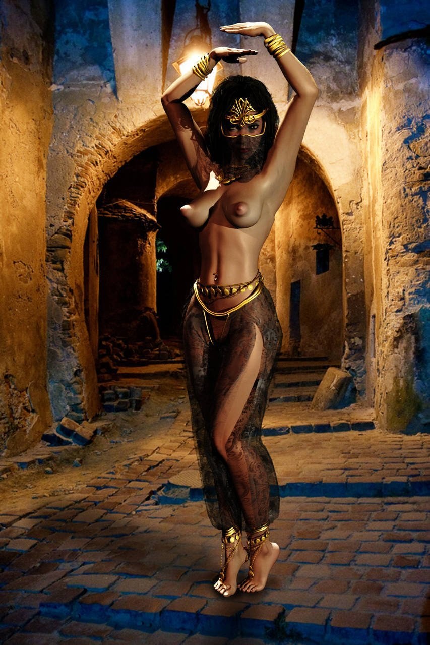 Bailarines orientales desnudos