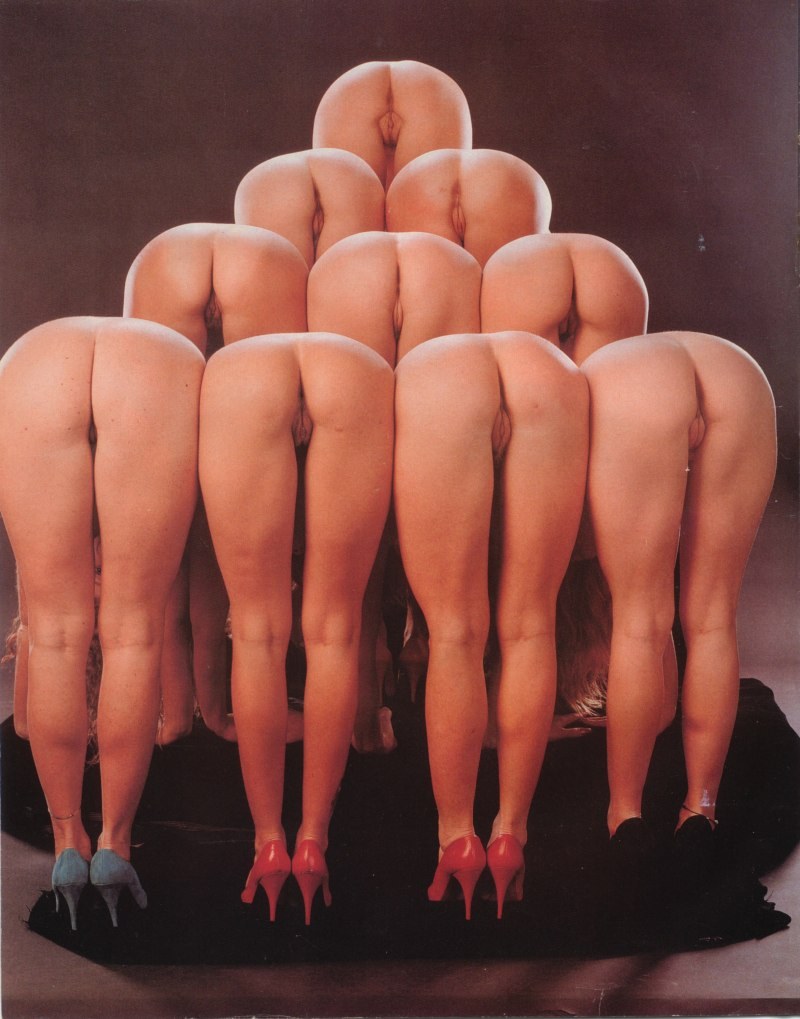 Muchos asnos de mujer desnuda retro