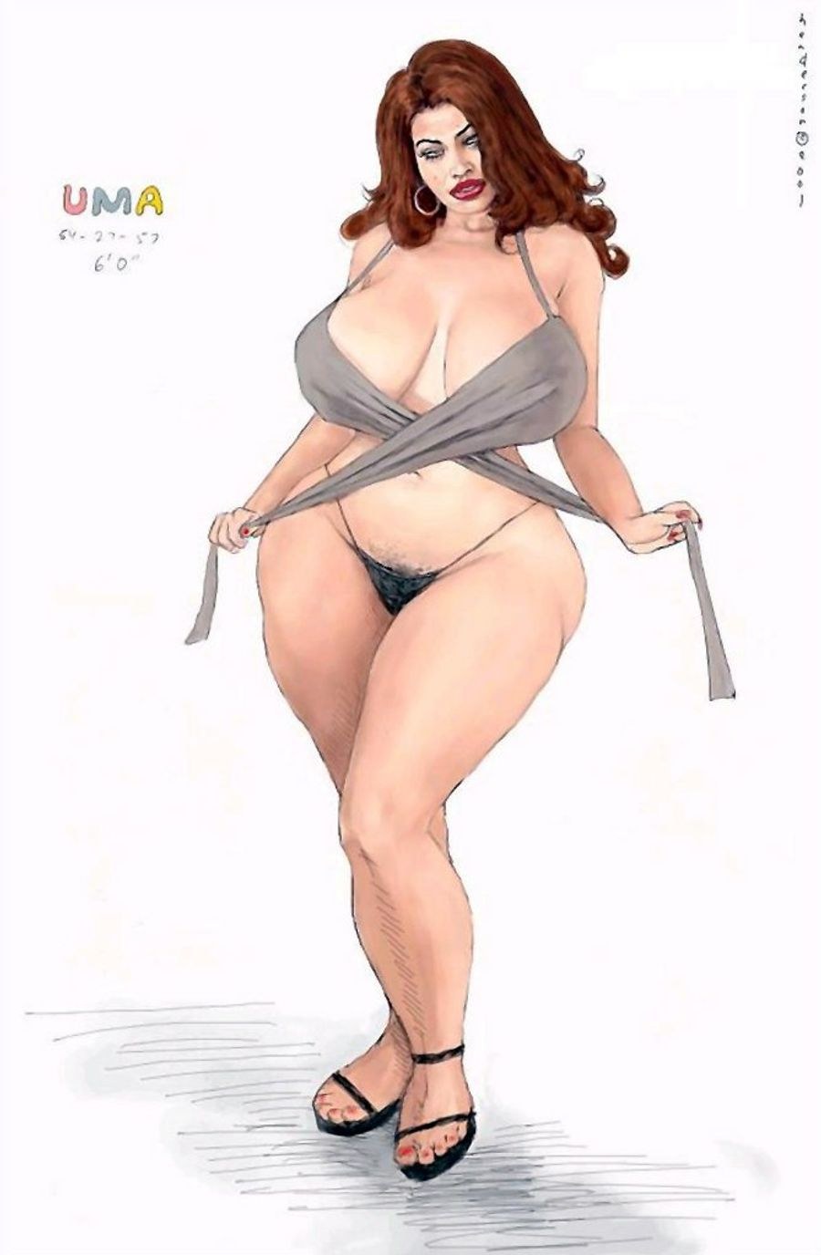Dibujos eróticos de mujeres exuberantes