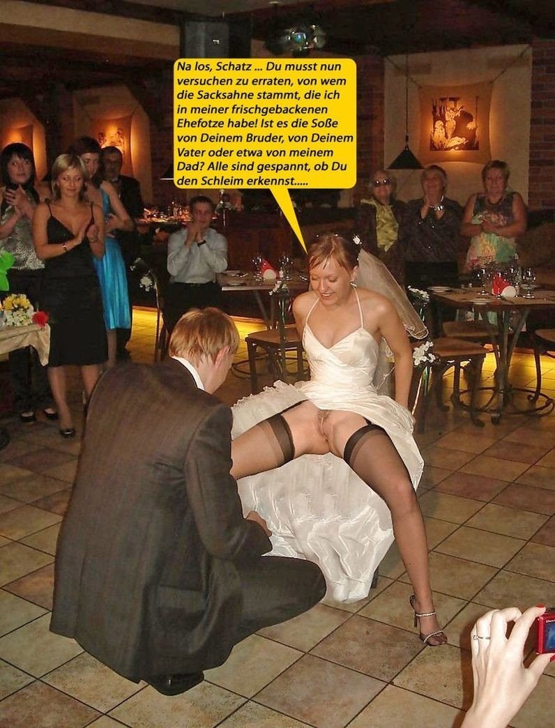 Bride borracha sin bragas en una boda