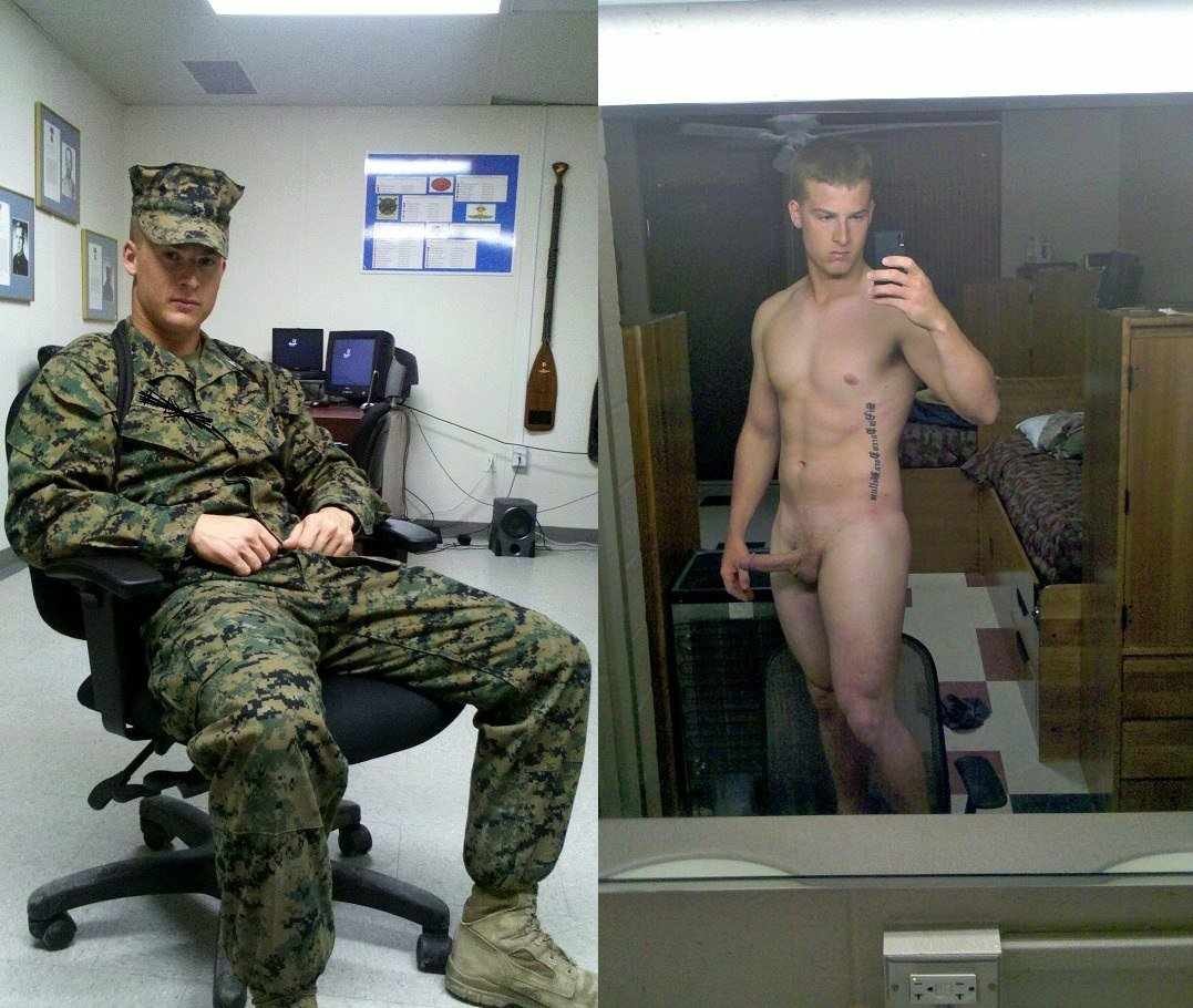 Soldados rusos desnudos en el ejército