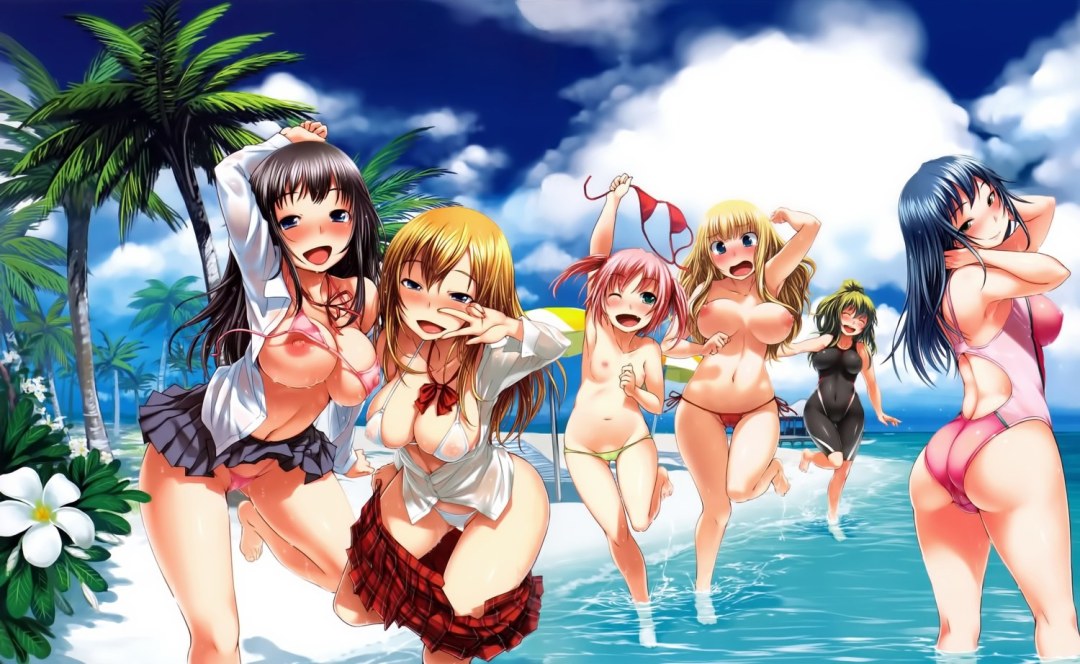 Chicas de la playa de Hentai