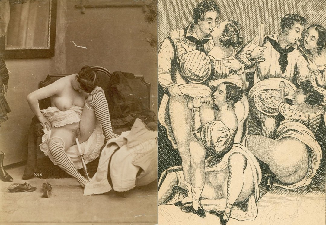 Mujeres desnudas en el burdel de un burdel