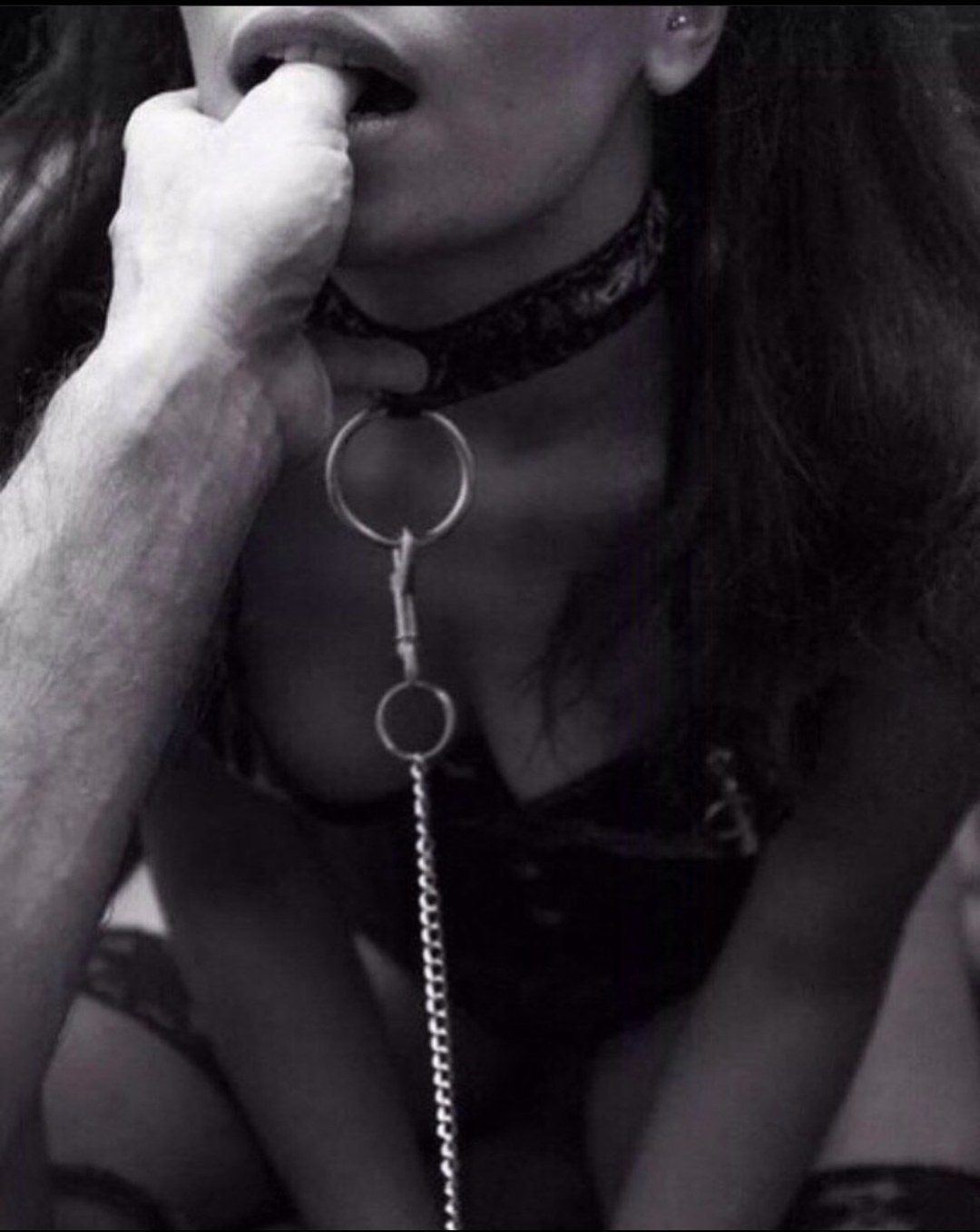 Bdsm collar correa niña