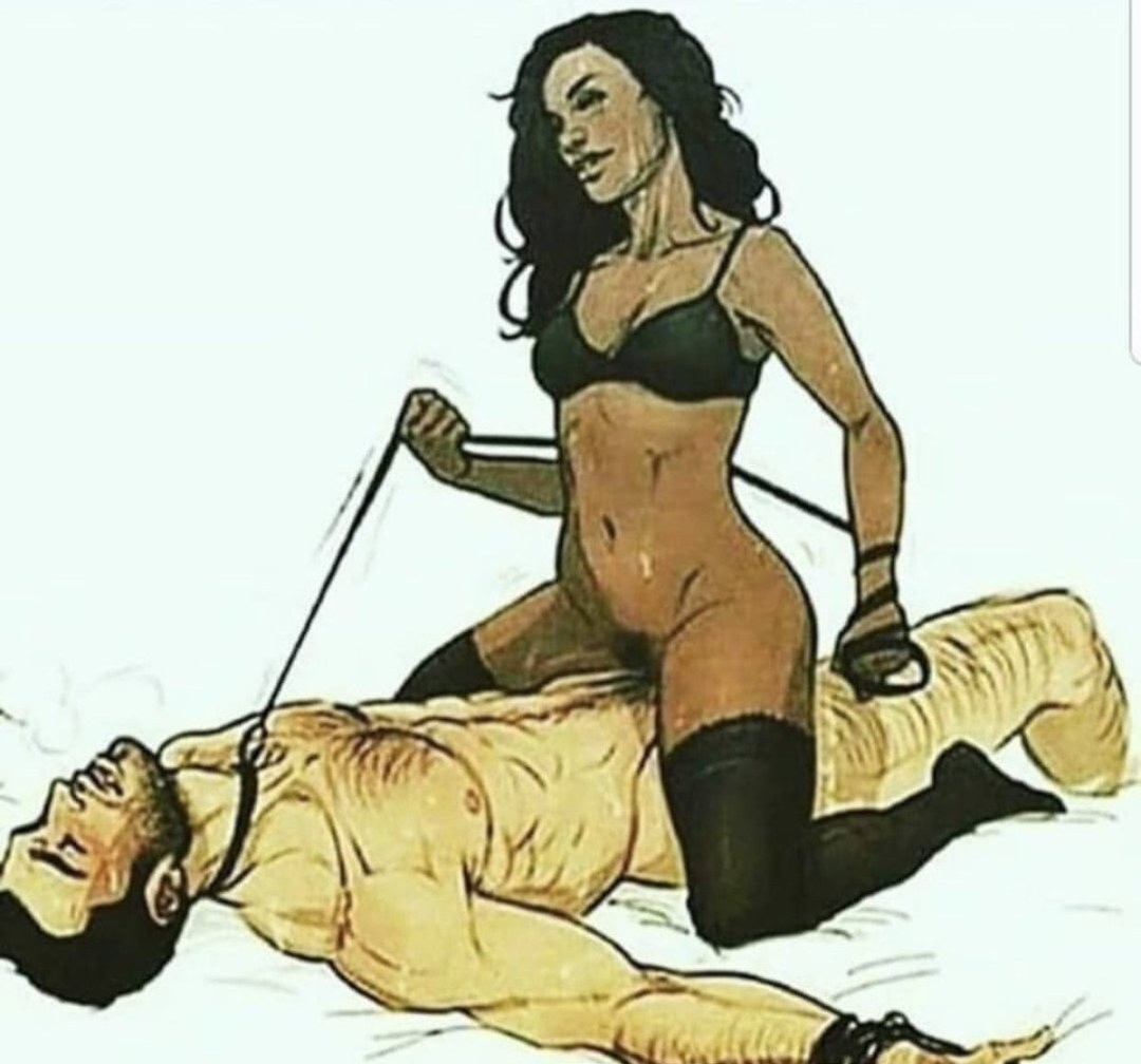 Dominación femenina hentai sobre un chico