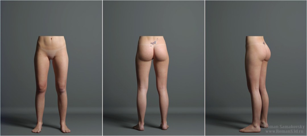 Desnudo desnudo con piernas torcidas