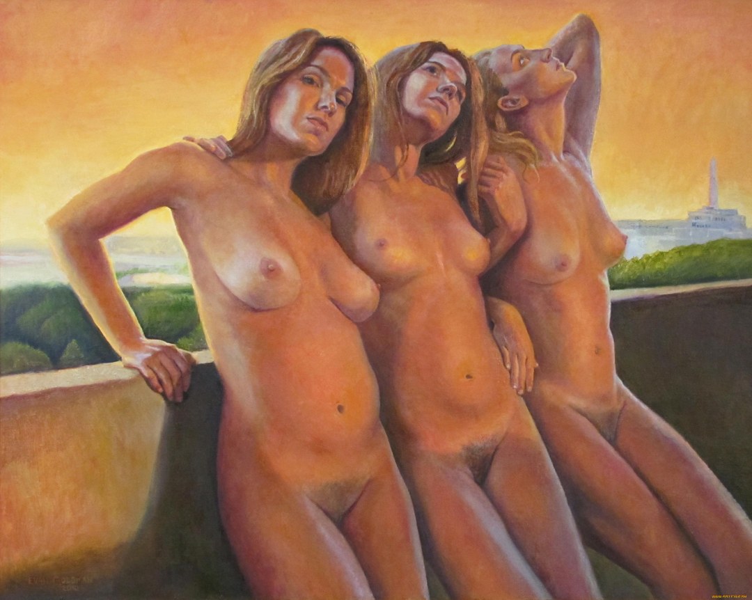 Pintar a tres mujeres desnudas
