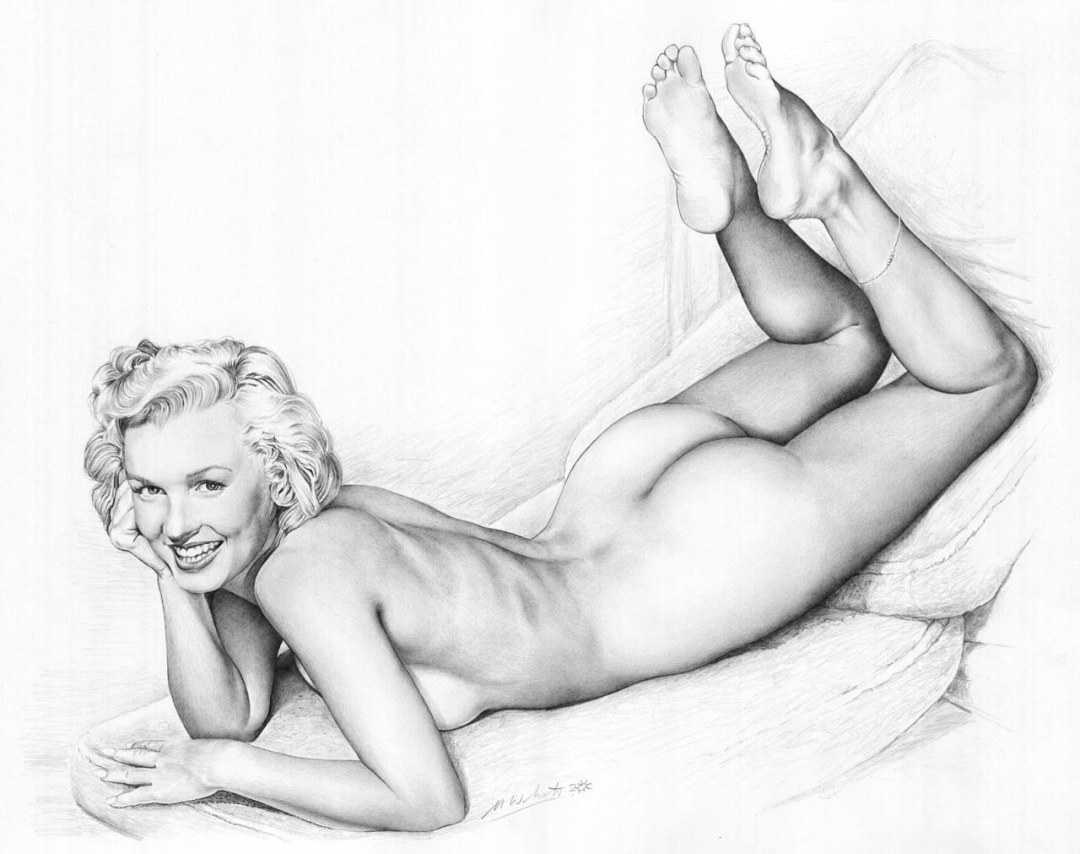 Marilyn Monroe desnuda en medias