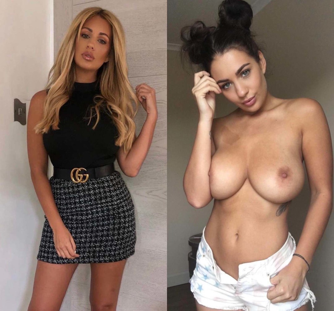 Chicas tetonas con ropa y sin