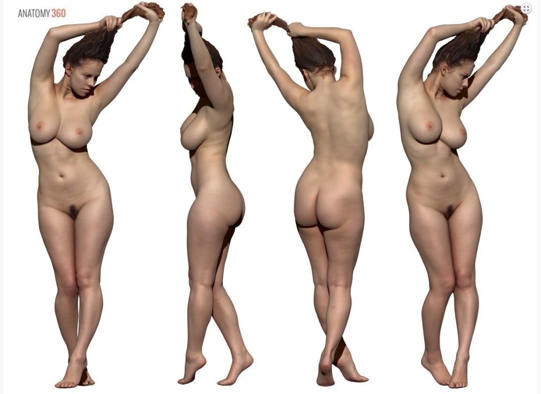 Cuerpo femenino desde diferentes ángulos