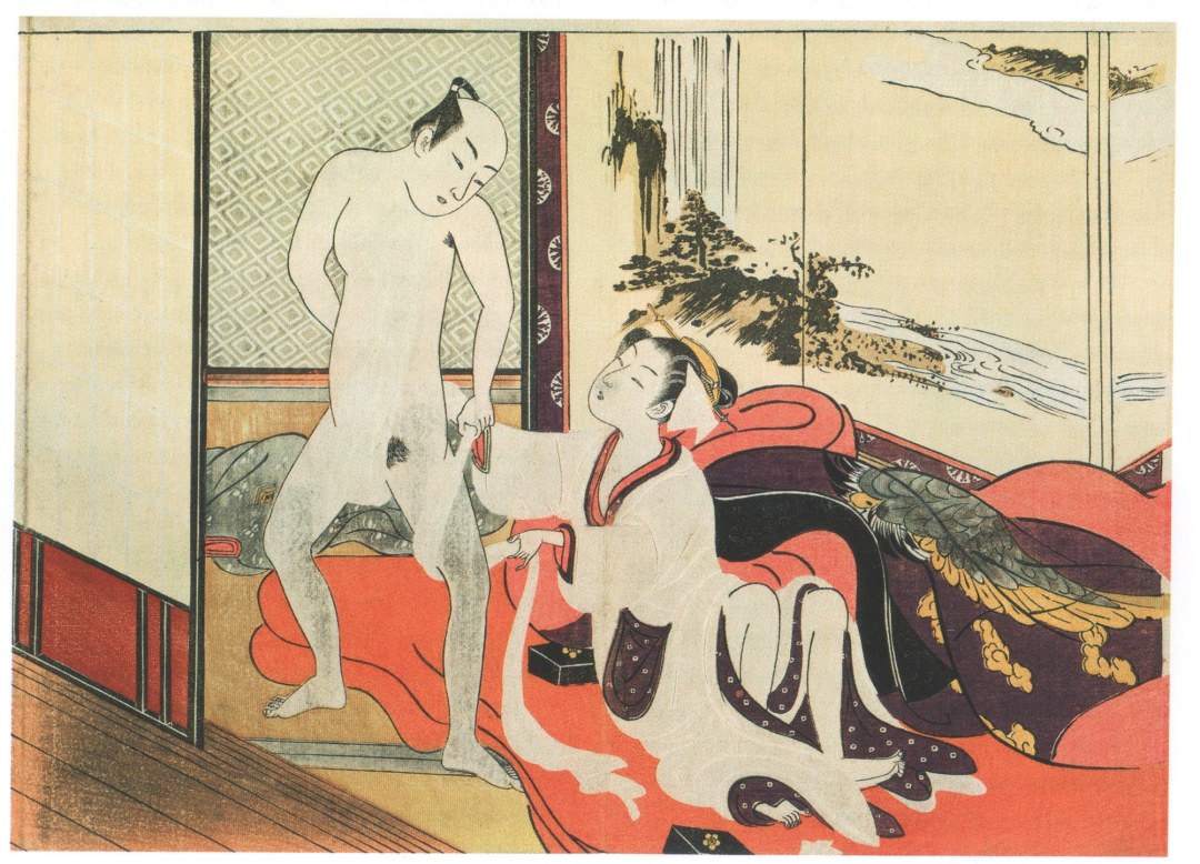 Grabado erótico japonés