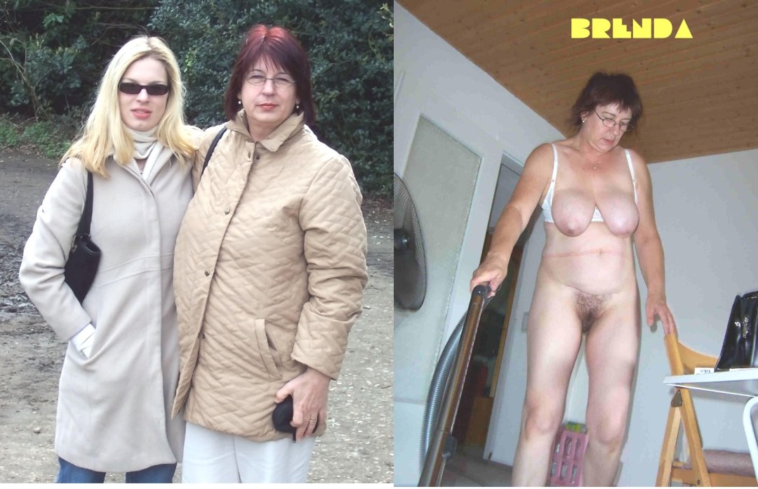 Ancianas vestidas y desnudas