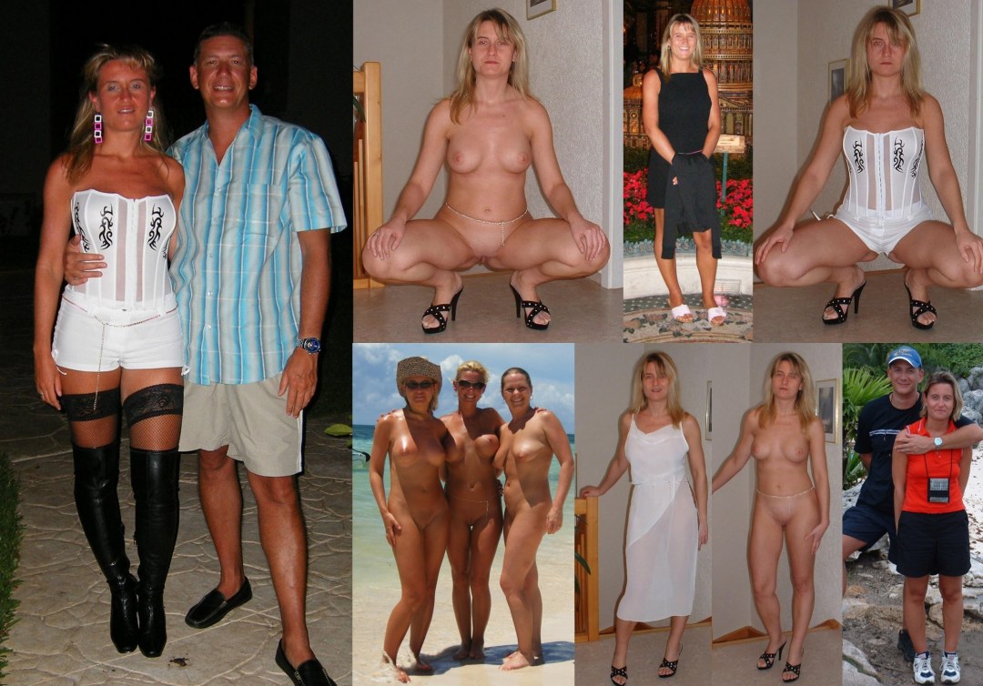 Parejas casadas vestidas y desnudas