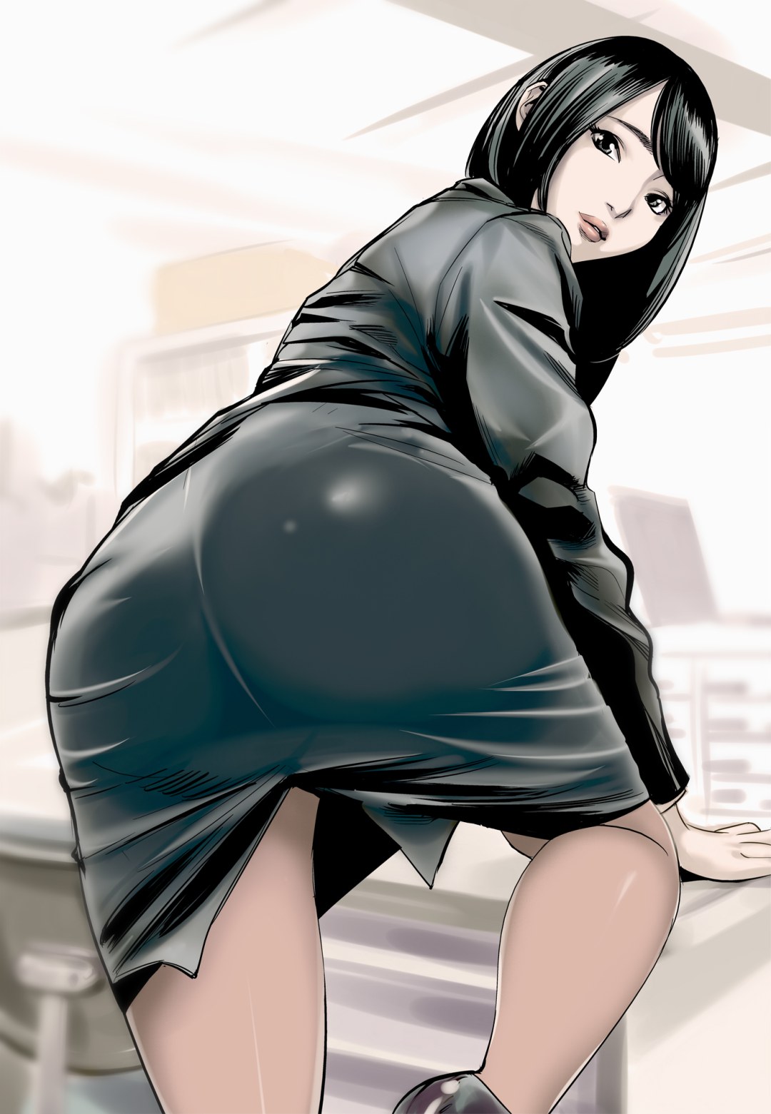 Hentai en una falda apretada