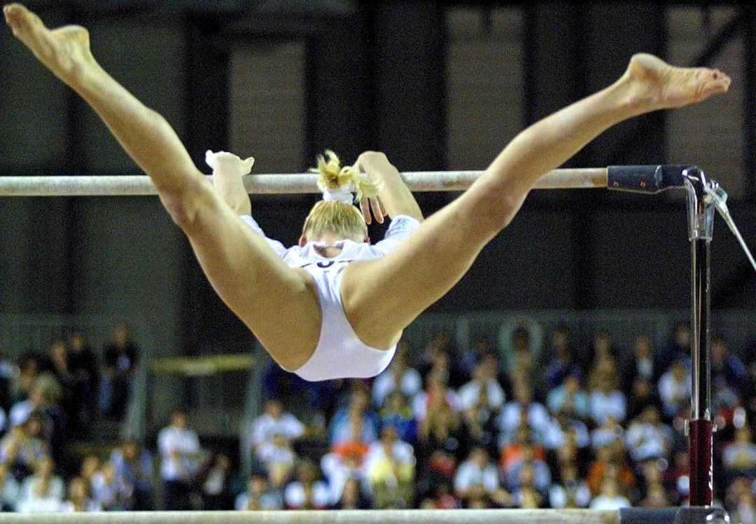 La gimnasta encendió la suya