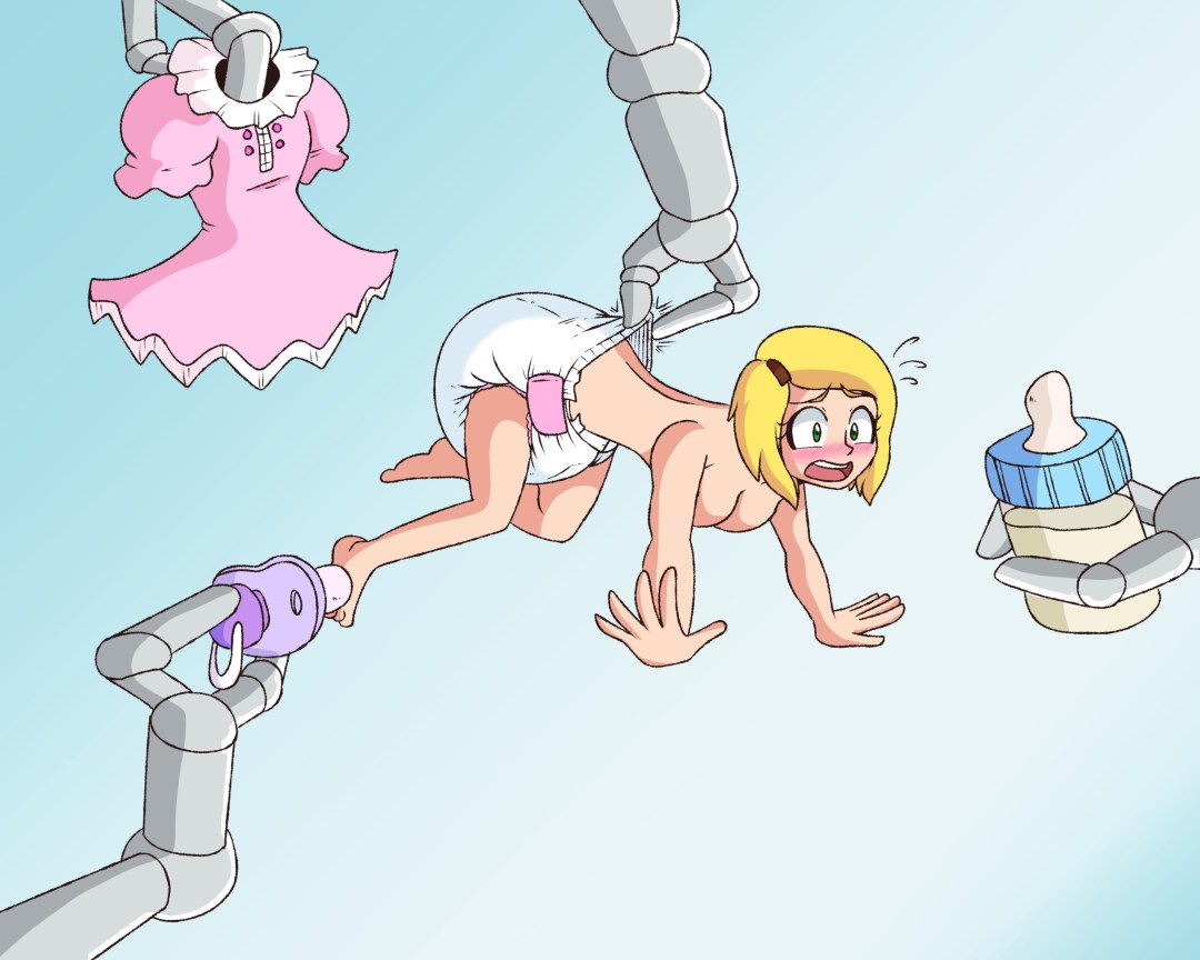 Anime pañal abdl robot nanny hentai