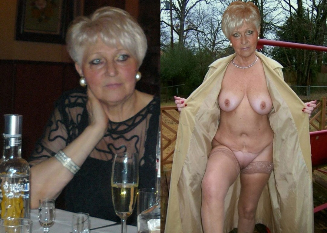Ancianas desnudas y con ropa