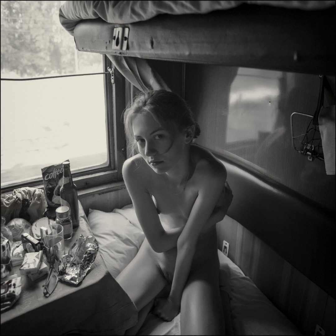 Kiselev Pavel en un tren