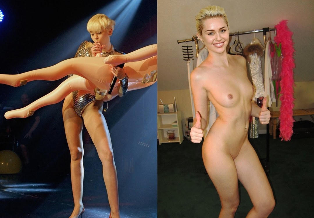 Miley Cyrus desnudo falso