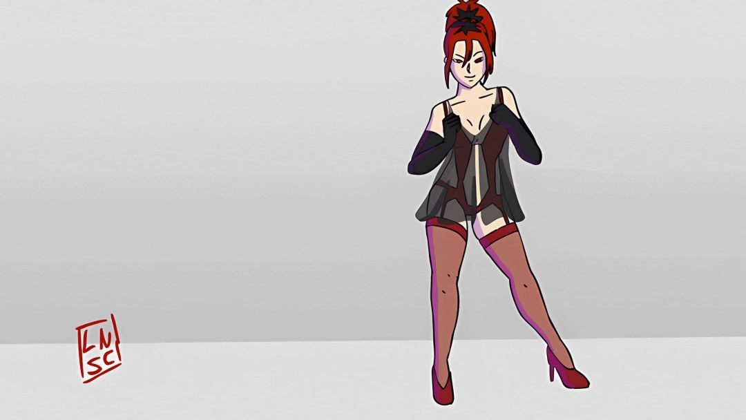 Hermosa niña striptease hentai gif