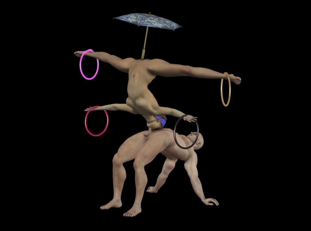 Gimnastas eróticas de circo
